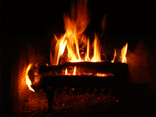 Image: animated gif of a fireplace